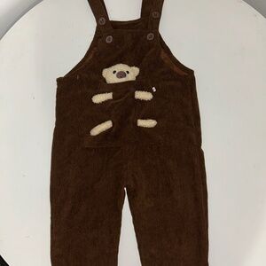 Teddy brown overall boy